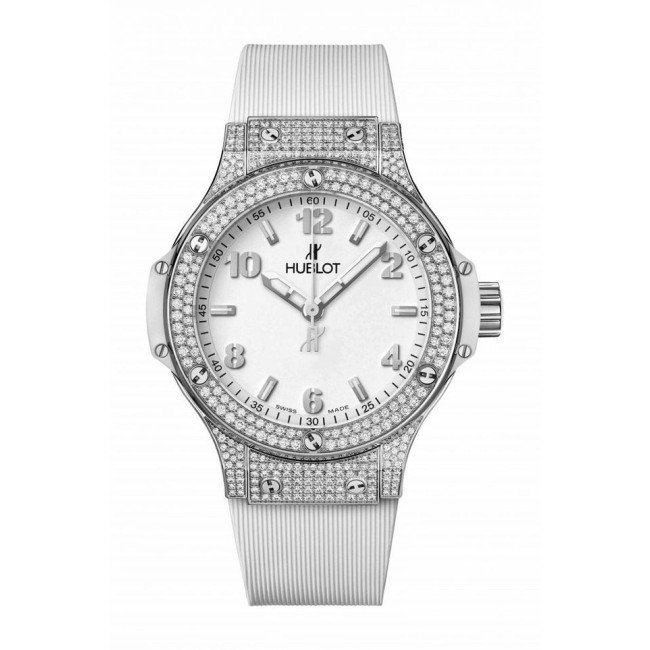 Hublot Big Bang Steel White Pavé Woman's Watch 361.SE.2010.RW.1704