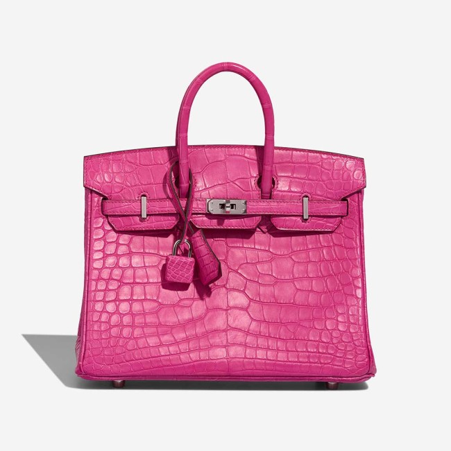 Birkin 25 Matte Alligator Rose Shocking