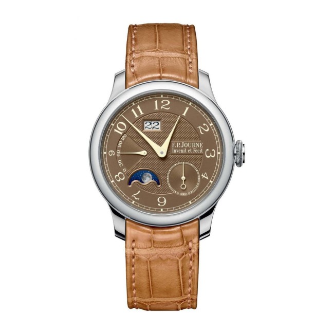 F.P.Journe 42mm Automatique Lune Havana Men's Watch Brown strap Platinum