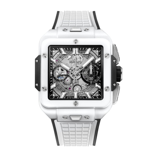 Hublot Square Bang Unico White Ceramic Men's Watch 821.HX.0170.RX