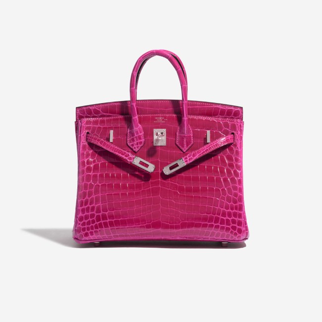 Birkin 25 Niloticus Crocodile Rose Pourpre