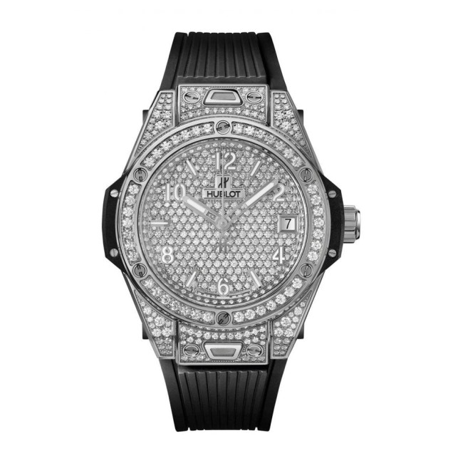 Hublot Big Bang One Click Steel Full Pavé Woman's Watch 465.SX.9010.RX.1604