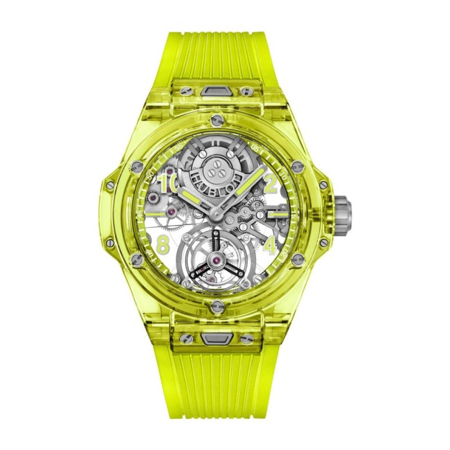 Hublot Big Bang Tourbillon Saxem Yellow Neon Men's Watch 429.JY.0120.RT