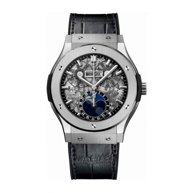 Hublot Classic Fusion Aerofusion Moonphase Aeromoon Titanium Men's Watch 517.NX.0170.LR