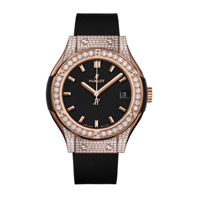 Hublot Classic Fusion King Gold Pavé Woman's Watch 581.OX.1181.RX.1704