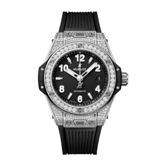 Hublot Big Bang One Click Steel Pavé 33mm Woman's Watch 485.SX.1170.RX.1604