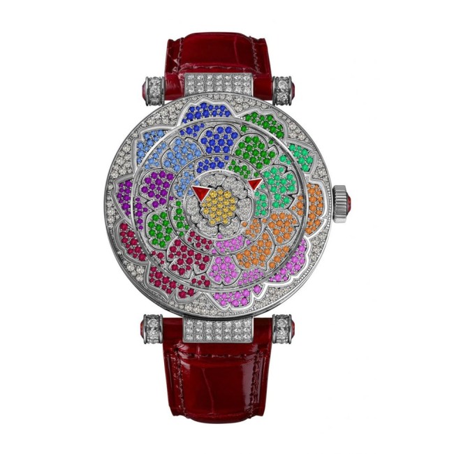 Franck Muller Double Mystery Peony Woman's Watch COL DRM - 39 DM D CD PEO COL DRM OG