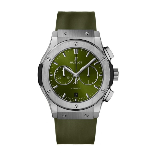 Hublot Classic Fusion Chronograph Titanium Green Men's Watch 541.NX.8970.RX