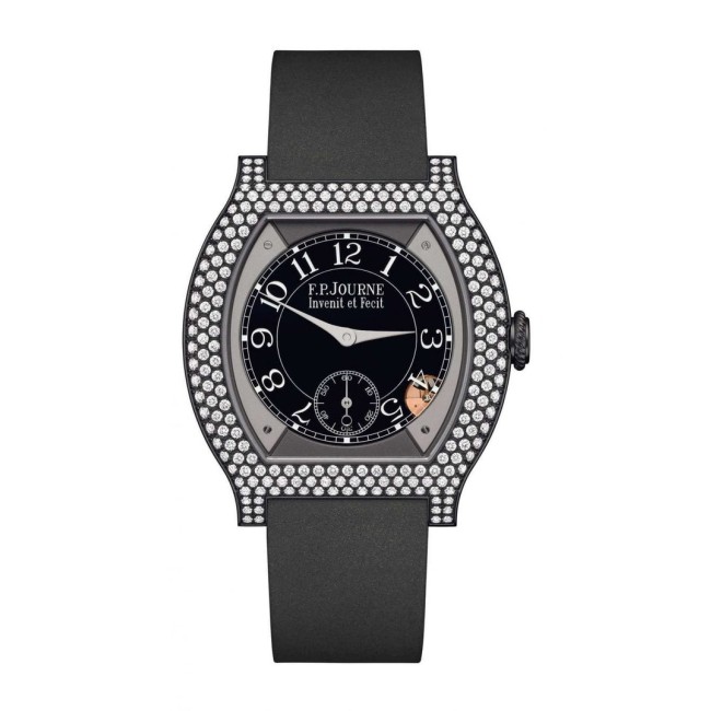 F.P.Journe 35mm élégante 40 Titalyt 12 Rows of Diamonds Woman's Watch Gray strap