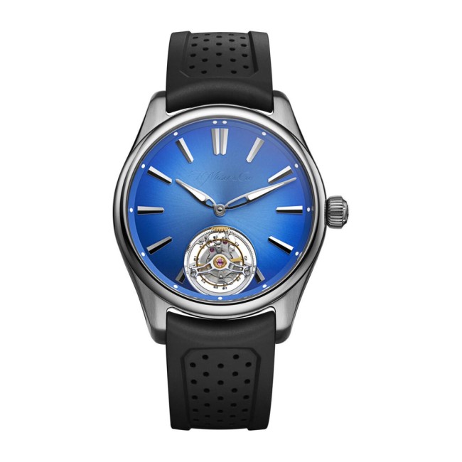 H. Moser & Cie Pioneer Tourbillon Arctic Blue Men's Watch 3804-1208