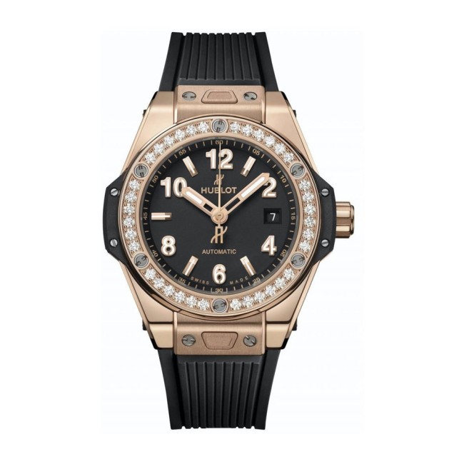 Hublot Big Bang One Click King Gold Diamond 33mm Woman's Watch 485.OX.1180.RX.1204