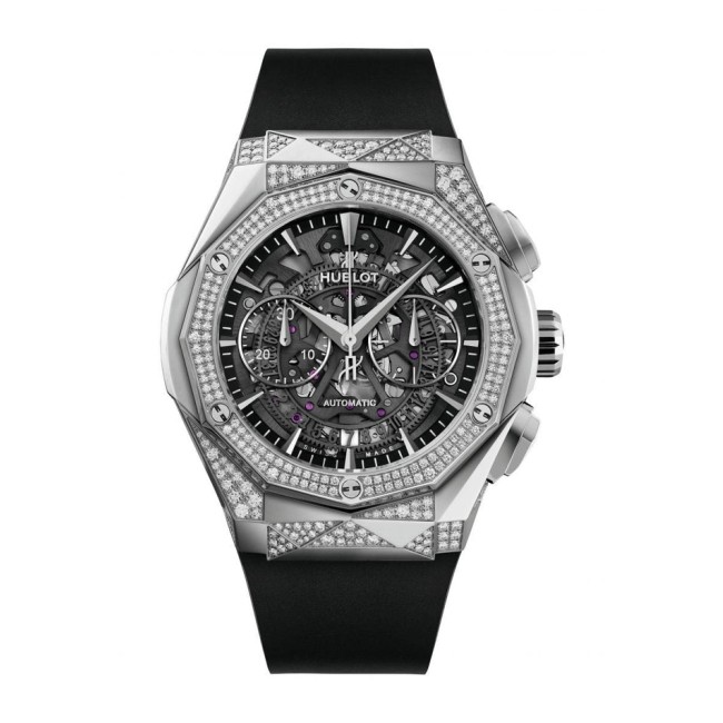 Hublot Classic Fusion Aerofusion Chronograph Orlinski Titanium Alternative Pavé Men's Watch 525.NX.0170.RX.1804.ORL18