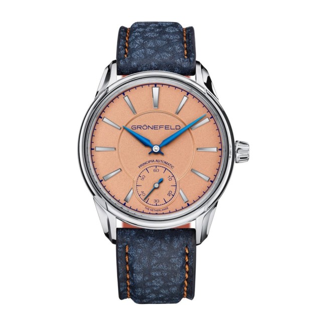 Grönefeld 1941 PRINCIPIA AUTOMATICA SALMON DIAL WG Men's Watch