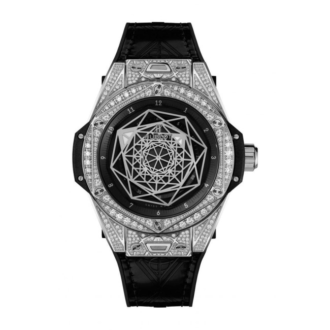 Hublot Big Bang One Click Sang Bleu Steel Pavé Woman's Watch 465.SS.1117.VR.1704.MXM18