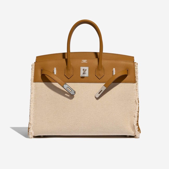 Birkin Fray 35 Toile / Swift Sesame