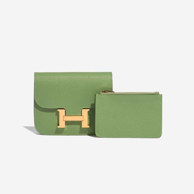 Constance Slim Wallet Epsom Vert Criquet