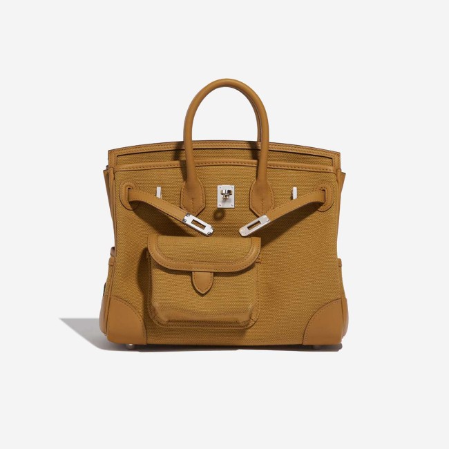 Birkin Cargo 25 Toile Goeland / Veau Swift Desert / Sesame