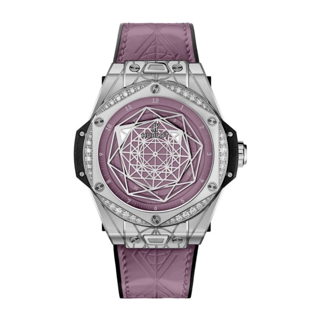 Hublot Big Bang One Click Sang Bleu Steel Pink Diamonds Woman's Watch 465.SS.89P7.VR.1204.MXM20