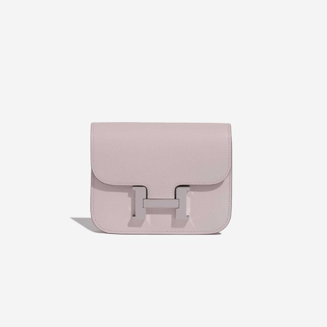 Constance Slim Wallet Evercolor Mauve Pale / Rouge Sellier