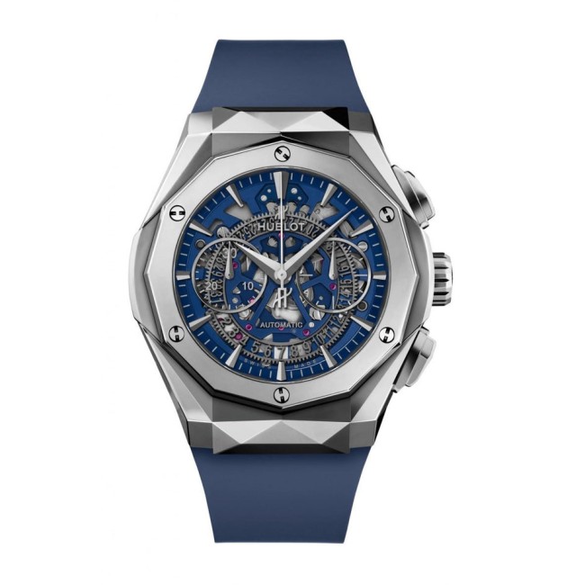 Hublot Classic Fusion Aerofusion Chronograph Orlinski Titanium Blue Men's Watch 525.NX.5170.RX.ORL21