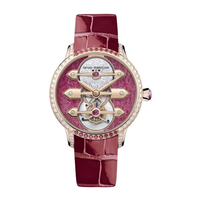 Girard-Perregaux Tourbillon with Three Gold Bridges Ruby Heart Woman's Watch 99242B52CH01-CKHA