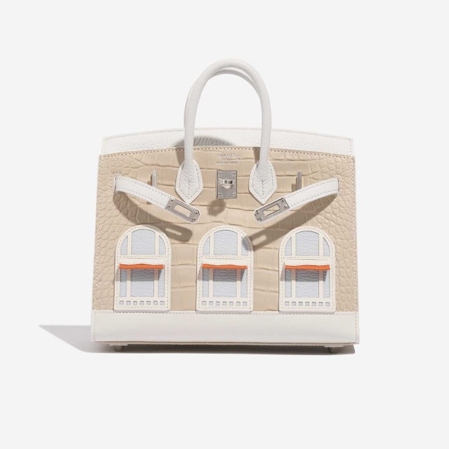 Birkin Faubourg 20 Snow Matte Alligator / Togo / Epsom / Swift White / Beton / Orange H / Blue Brume / Craie