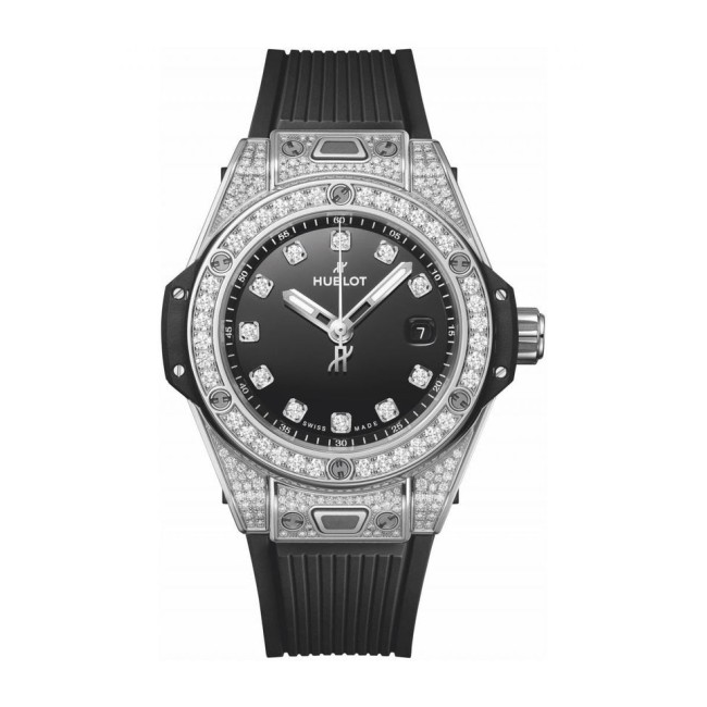 Hublot Big Bang One Click Steel Pave Woman's Watch 485.SX.1270.RX.1604