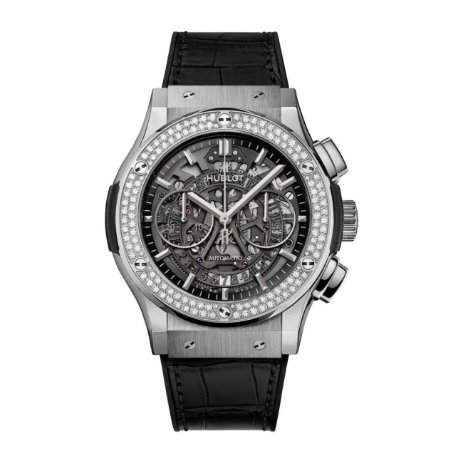 Hublot Classic Fusion Aerofusion Titanium Diamonds Men's Watch 525.NX.0170.LR.1104