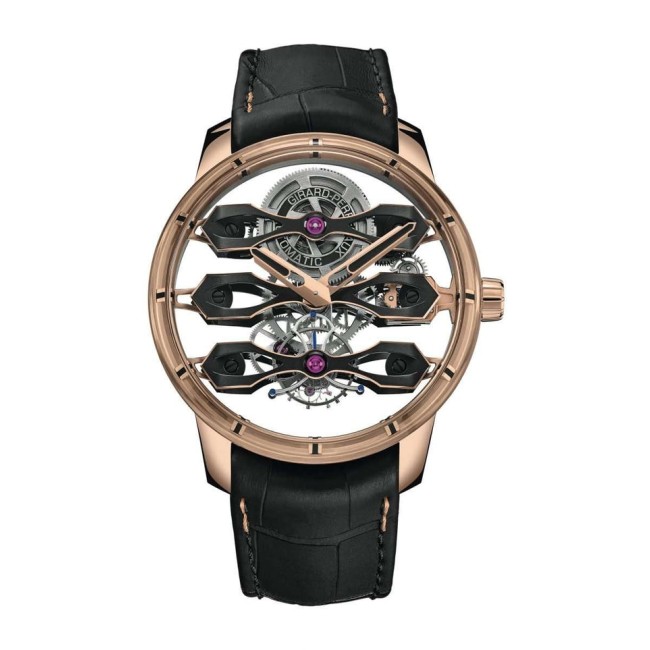 Girard-Perregaux Tourbillon with Three Flying Bridges Men's Watch 99296-52-001-BA6A