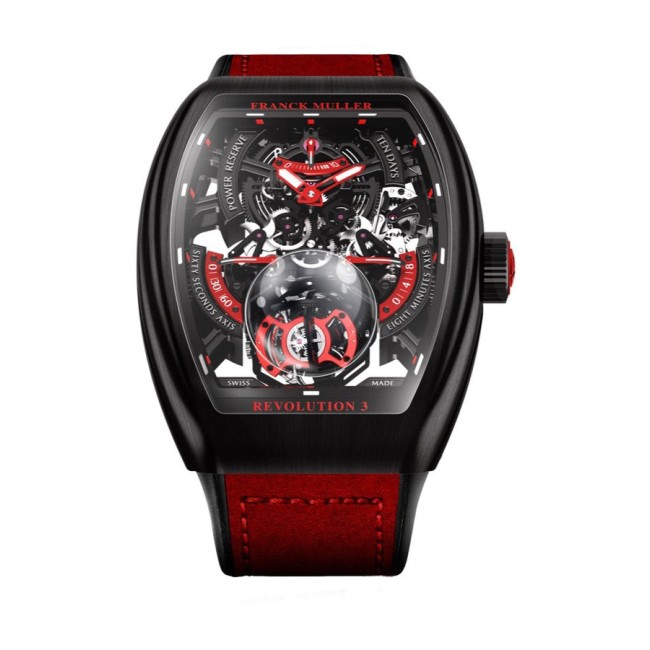 Franck Muller Vanguard Revolution 3 Skeleton Men's Watch V 50 REV 3 SQT NR BR (ER)