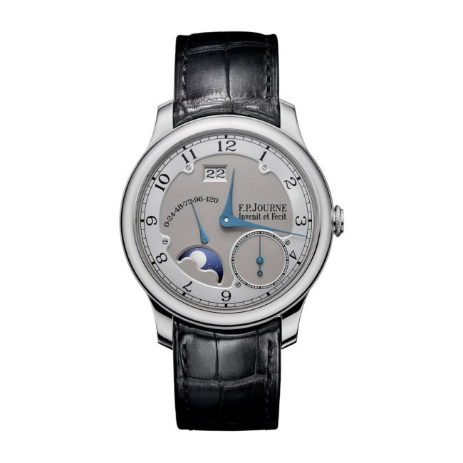 F.P.Journe Divine Platinum Watch Black Black strap