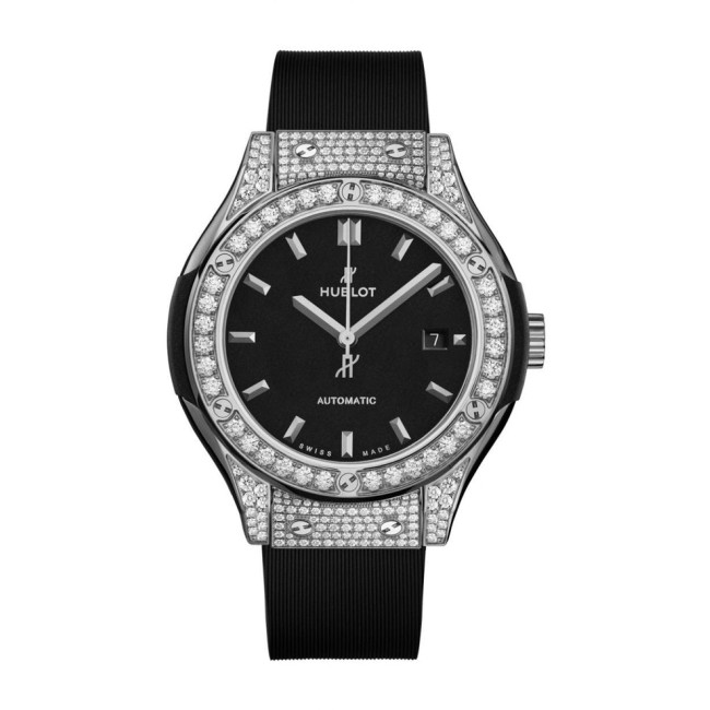 Hublot Classic Fusion Titanium Pavé Woman's Watch 582.NX.1170.RX.1704