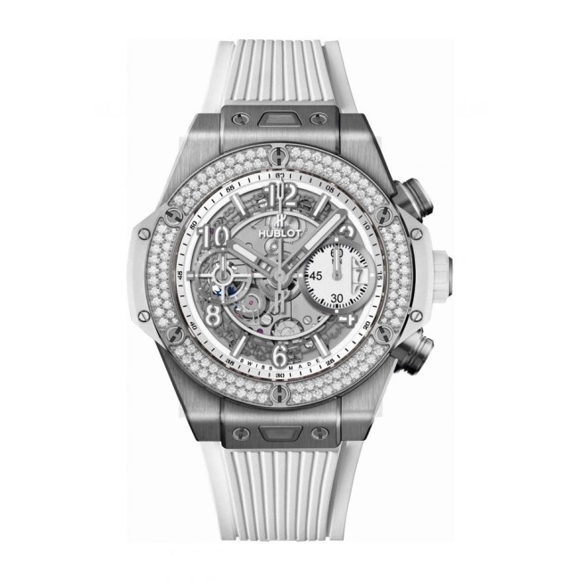 Hublot Big Bang Unico Titanium White Diamonds Men's Watch 441.NE.2010.RW.1104