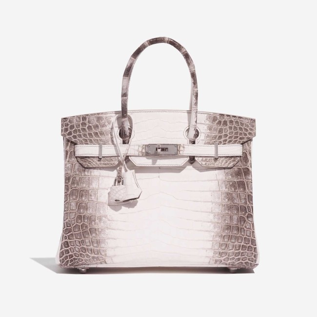 Birkin 30 Niloticus Crocodile Himalaya Blanc