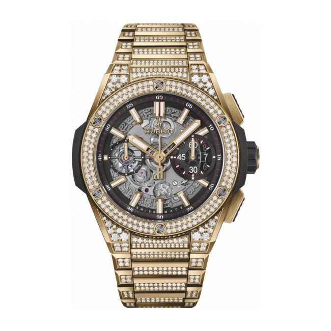 Hublot Big Bang Integral Yellow Gold Pavé Men's Watch 451.VX.1130.VX.3704