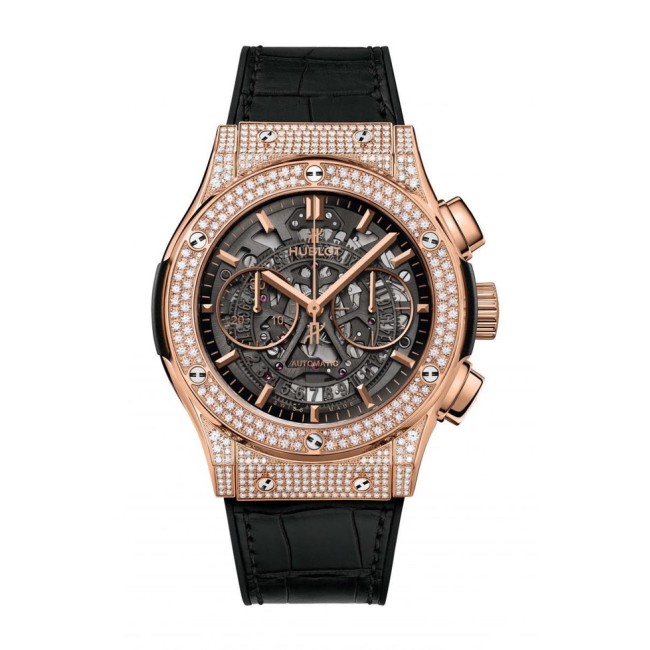 Hublot Classic Fusion Aerofusion King Gold Pavé Men's Watch 525.OX.0180.LR.1704