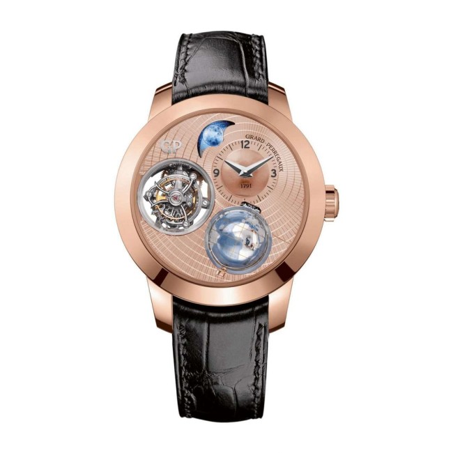 Girard-Perregaux Bridges Planetarium Tri-Axial Tourbillon Men's Watch 99290-52-951-BA6A