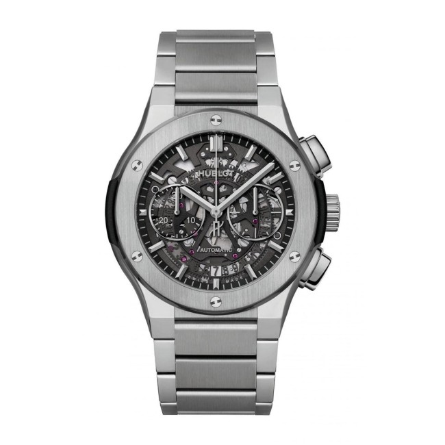 Hublot Classic Fusion Aerofusion Chronograph Titanium Bracelet Men's Watch 528.NX.0170.NX