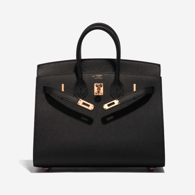 Birkin 25 HSS Epsom Black / Jaune Ambre