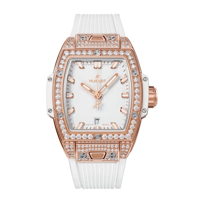 Hublot Spirit of Big Bang King Gold White Pavé Woman's Watch 682.OE.2080.RW.1604