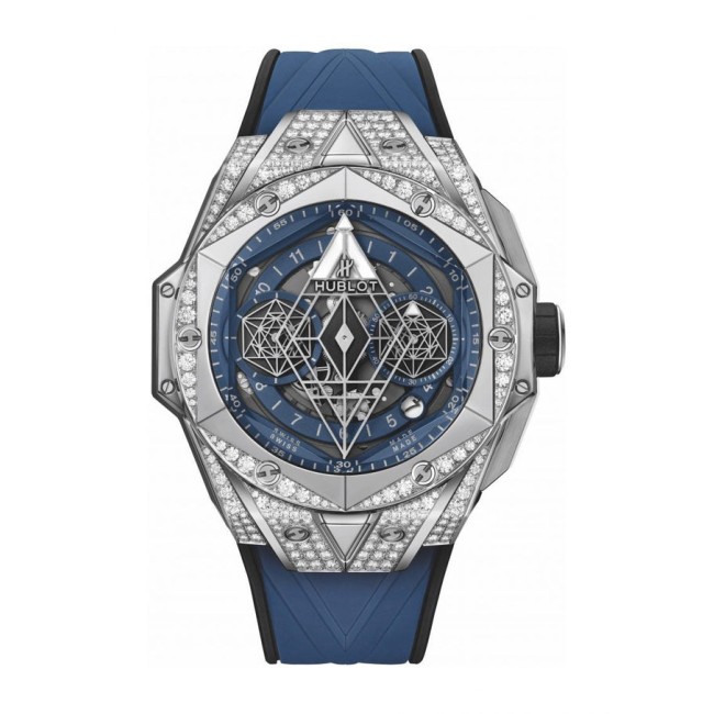 Hublot Big Bang Sang Bleu II Titanium Blue Pavé Men's Watch 418.NX.5107.RX.1604.MXM20