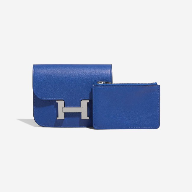 Constance Slim Wallet Evercolor Blue France