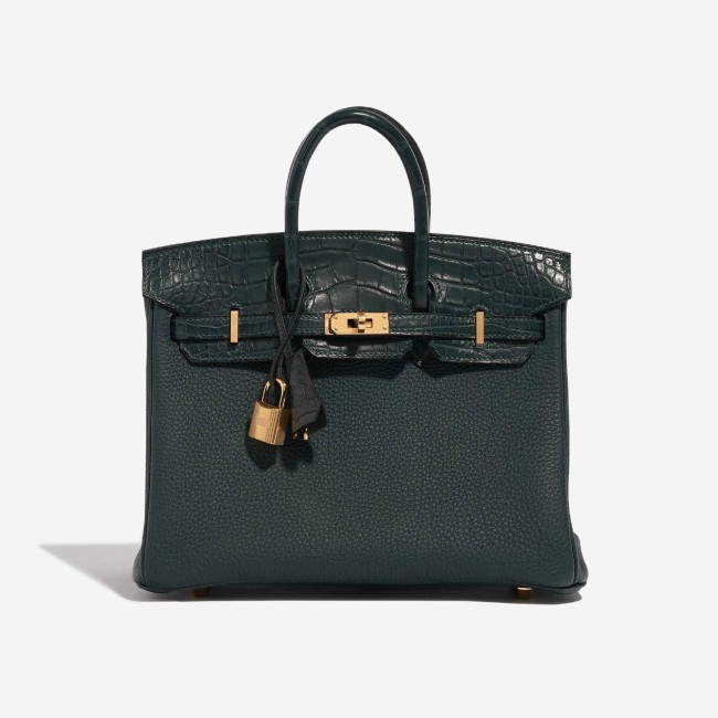 Birkin Touch 25 Togo / Matte Alligator Vert Cypress