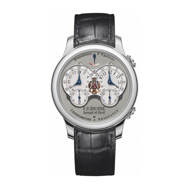 F.P.Journe 42mm Chronomètre à Resonance Men's Watch Black strap Platinum