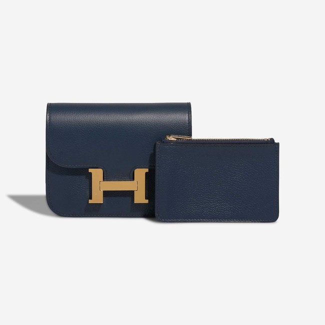 Constance Slim Wallet Evercolor Bleu de Prusse