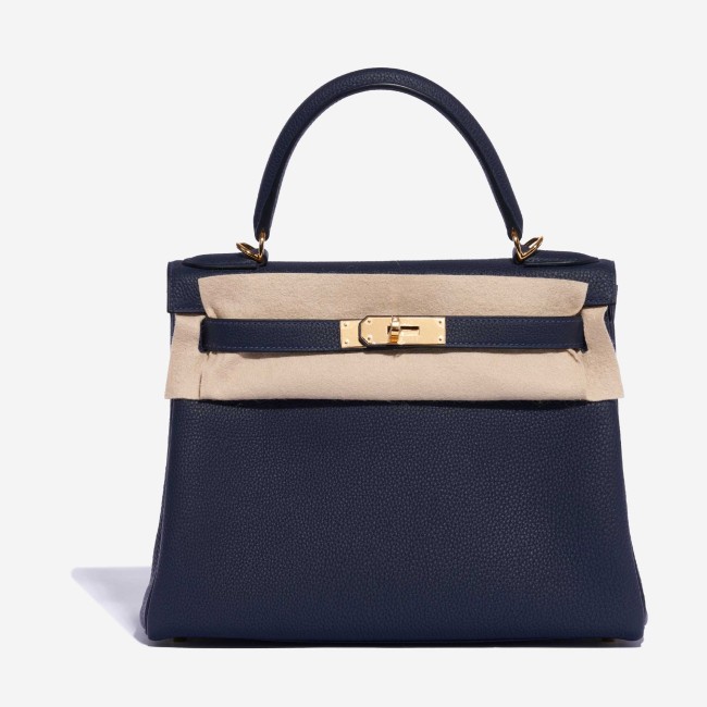 Kelly 28 Togo Blue Nuit