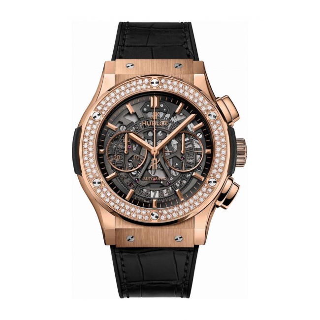 Hublot Classic Fusion Aerofusion King Gold Diamonds Men's Watch 525.OX.0180.LR.1104