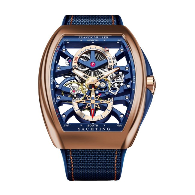 Franck Muller Vanguard Yachting Anchor Skeleton Men's Watch V 45 S6 PR SQT ANCRE FM YACHT (BL) RG