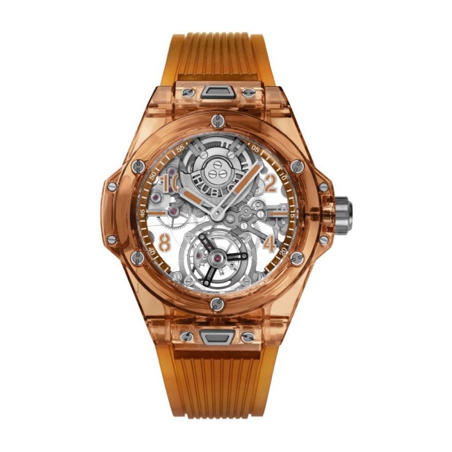 Hublot Big Bang Tourbillon Automatic Orange Sapphire Men's Watch 419.JO.0120.RT