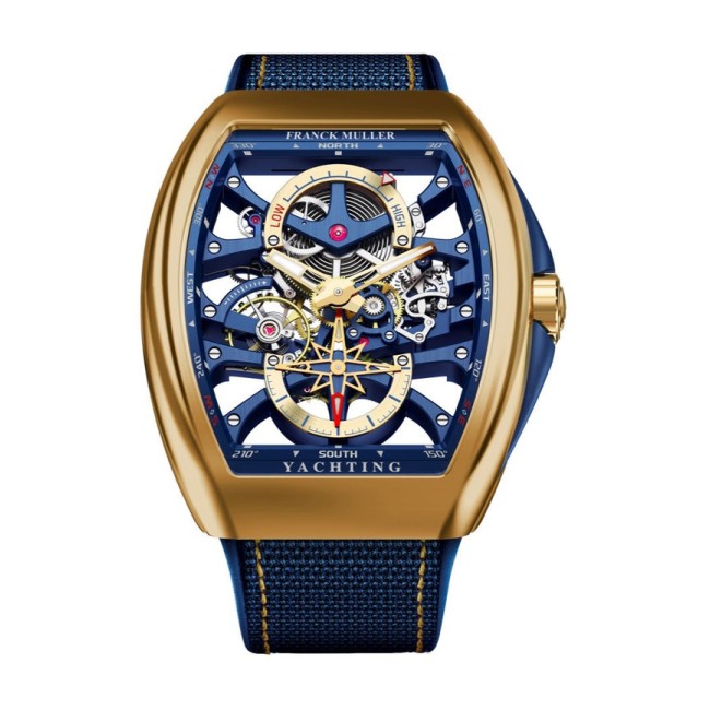 Franck Muller Vanguard Yachting Anchor Skeleton Men's Watch V 45 S6 PR SQT ANCRE FM YACHT (BL) YG